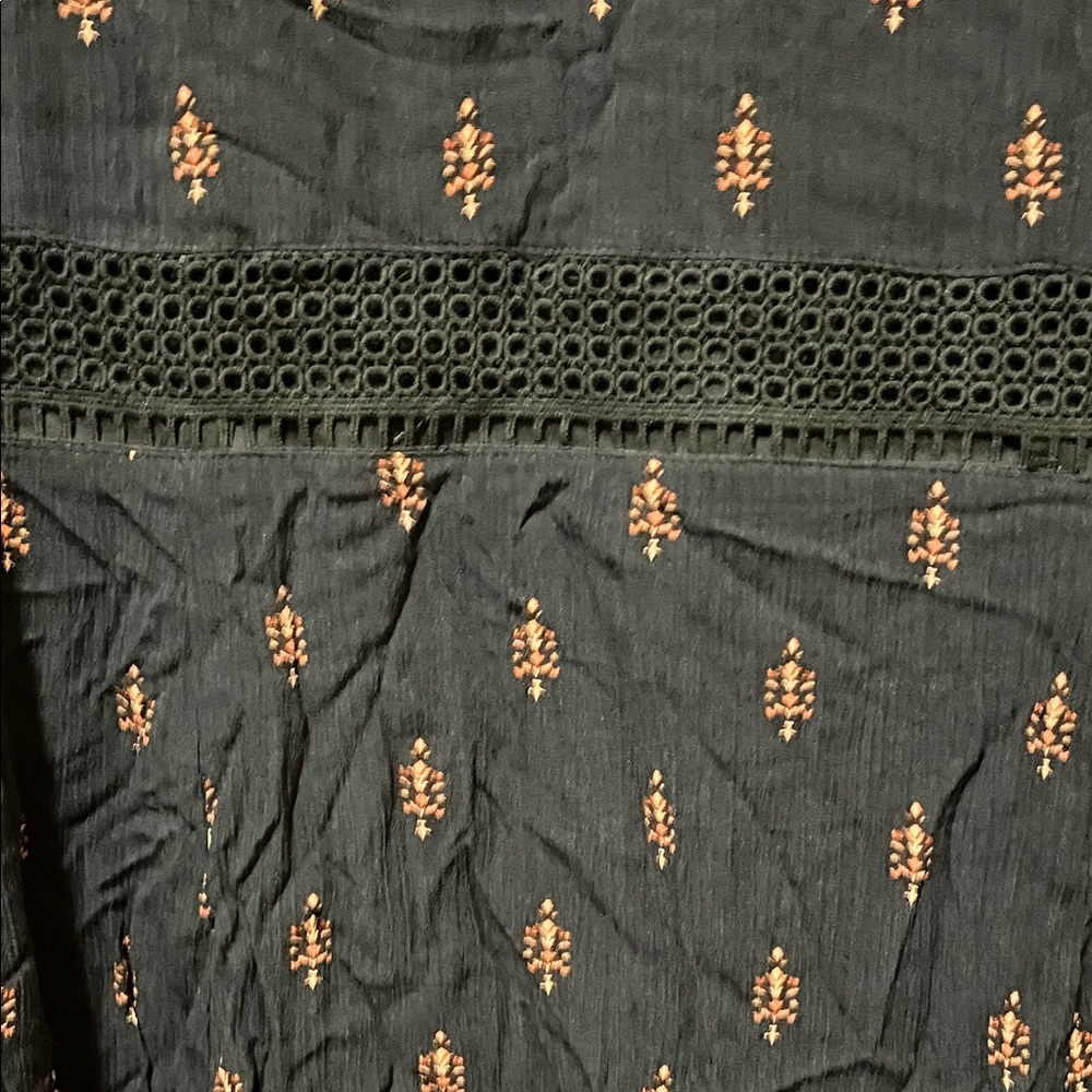 TORRID Teal Patterned Long Sleeve Dress - Picture 9 of 12